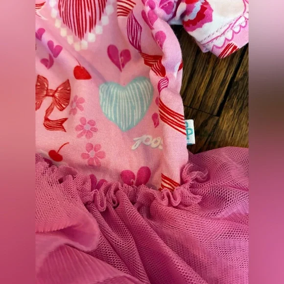 Posh Peanut Valentines Onesie Tulle Dress 6-12 months - Picture 6 of 7